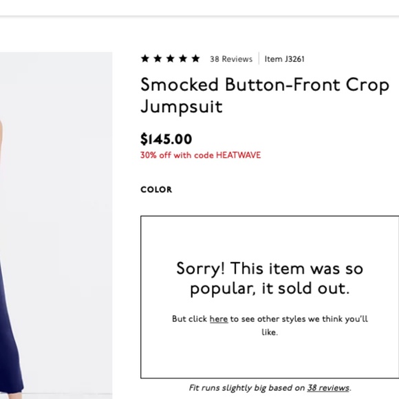 Madewell Smocked Button-Front Crop Jumpsuit - Picture 3 of 11